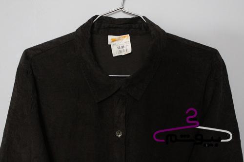 پیراهن کبریتی قهوه‌ای ساده